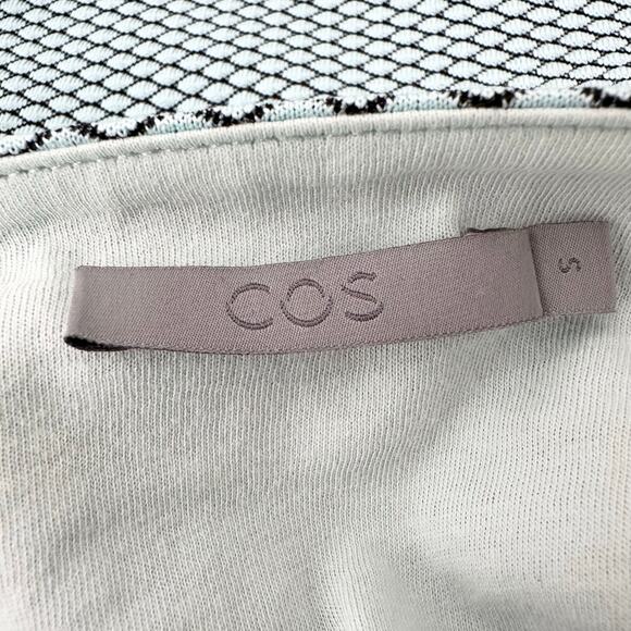 COS Textured Short Sleeve Swing Shift Dress | Blue Green | SZ S - Picture 7 of 8